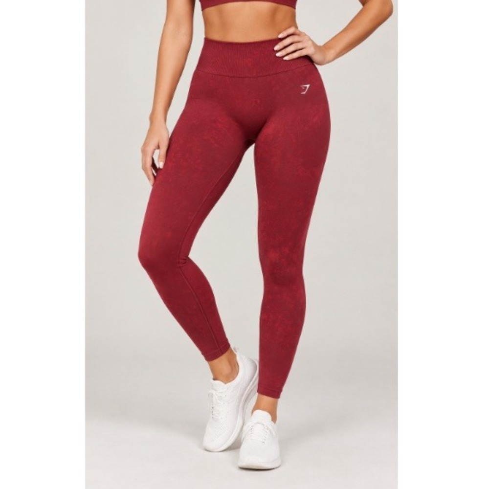 Gymshark Women's Sets Red Everyday Seamless Washed Leggings Size S NWT